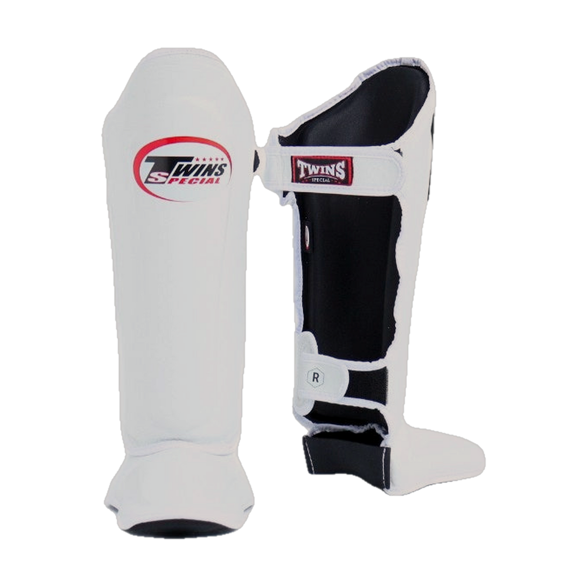 Twins Special SGL-10 shin guards, white, rear view